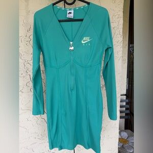 Nike Air Ribbed Zip-Front Bodycon Dress | Size M | Like New